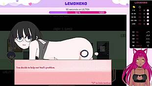 Vtuber Lewdneko's femboy burger playthrough with moaning and ass fucking