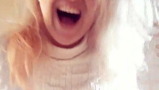 Blonde milf dances sensually with natural curves