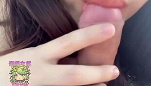 during nap, sexy cosplay girl suddenly horny, pulls boyfriend's pants to suck cock and jerk it hard