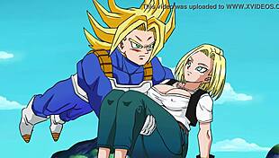 Intense Rescuing of Android 18 in Hentai with Creampie
