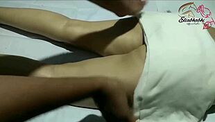 Indian lady receives a relaxing full body massage at home