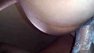 ebony girl listens to music with guy