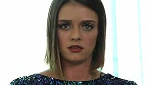 tall brunette model bends over for interracial big cock blowjob in hd casting interview