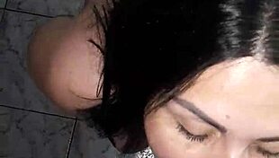 Big Cock Explodes in Amateur's Mouth During Intense Handjob