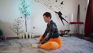 I guide you through a relaxing yoga lesson