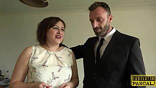 Chubby british submissive in reality fetish setting