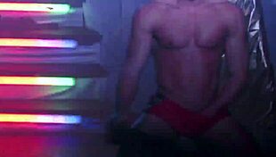 Handsome brazilian stripper rips clothes in seductive striptease