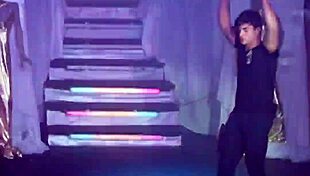 Handsome brazilian stripper rips clothes in seductive striptease