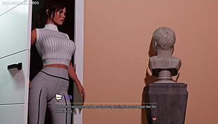 Lara Croft eagerly deepthroats huge BBC at glory hole in intense 3D hentai adventure