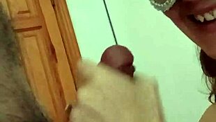 bold young babe sucks cock and swallows cum during intense masturbation session