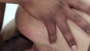 Blue Eyed Brunette Grips Big Black Cock Tight