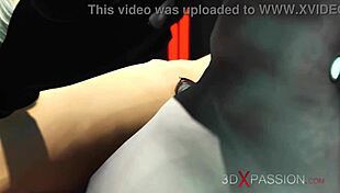 Cuffed Blonde Fucked by Cyborg!