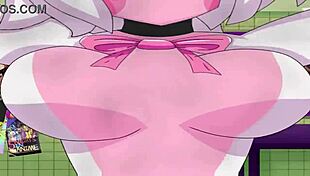 Mangle Gets Her Big Boobs Mangled in Hentai Anime Action