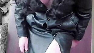 hey, wanna see this blue dress crossdresser sissy slut in action?