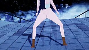 In Shibuya, wild sex unfolds with hentai babe in Jujutsu Kaisen