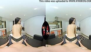 Tiny latina teen gets tight pussy pounded in vr pov.