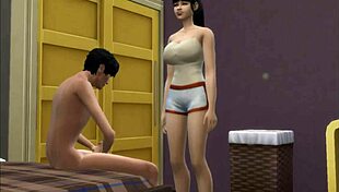 Stepmother left alone with stepson