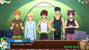 young 18+ twink plays hentai game with gay friend