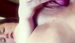 Creamy Vibrator Slides Between Wet Lips and Toys