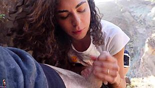 my girlfriend bitch squirted during public blowjob in canyon