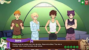 young 18+ twink plays hentai game with gay friend