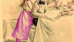 vintage erotic illustration showcasing antique anime hentai