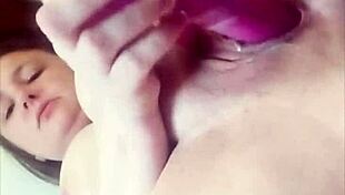 Creamy Vibrator Slides Between Wet Lips and Toys