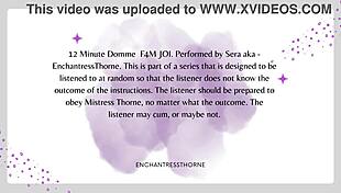 Femdom gives jerk off instructions with cum eating. 😏