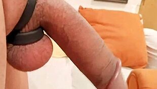 using cockrings for big monster cock masturbation with dirty talk 💦