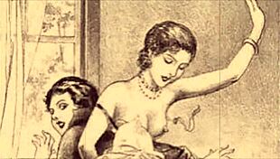 Vintage Erotic Illustration Teases with Retro Charm