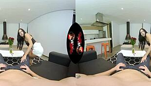 Tiny latina teen gets tight pussy pounded in vr pov.