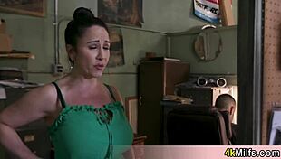 nympho french milf wife rushes to hubby's shop for a quickie fuck