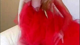 odettes red bed cavorting pussy play natural tits petite 18+ nude teasing