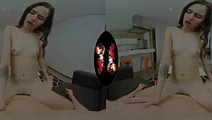 Tiny latina teen gets tight pussy pounded in vr pov.