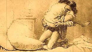 vintage erotic illustration showcasing antique anime hentai