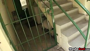 Blonde bimbo gets a dick up her ass in outdoor pickup scene. 😈