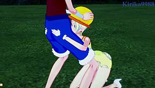 Ulti and Ms. Valentine fucked intensely by Monkey D. Luffy