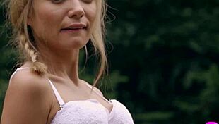 Petite Blonde MILF Undresses Perfect Body