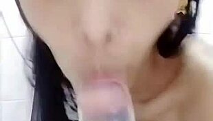 Close-up POV of a whore getting fucked by a dildo