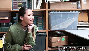 asian cop gives blowjob during theft talk