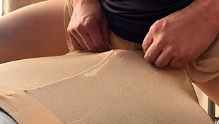 hey, check out this pantyhose masturbation session 😏 stockings and nylon fun