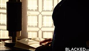 Blacked: Redhead Kimberly Brix Takes Monster Cock in Interracial Threesome