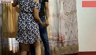 I watch my college girlfriend suck my monster cock on our bed in Sri Lanka.