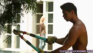 Classy European Slut In Satin Gives Blowjob And Handjob