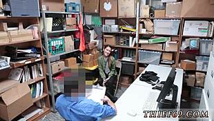 asian cop gives blowjob during theft talk