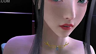 3D Cosplay Asia Pelacur Seksi Selingkuh Kontol Besar di Outfit Berlekuk Bagian 2