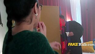 Exorcist Priest Uses Holy Water to Bless Slut Babe's Tits and Ass in Dorm Room