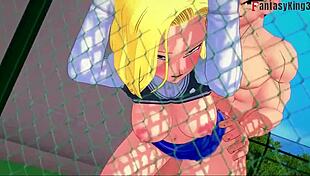 DRAGON BALL Z EX 3 PART 5 - VIDEL WATCHES GOHAN AND A18 FUCKING HARD IN FULL 1HR MOVIE ON SHEER OR PTRN FANTASYKING3