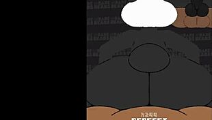 Hairless ass banged doggystyle with big cock cum