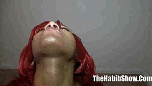 first time amateur Carmel Cakes gets thick red pussy banged on big black cock